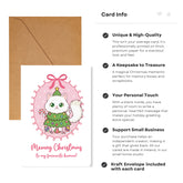 Persian White Cat Merry Christmas Card